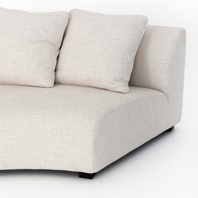 Liam Modular Sectional, Dover Crescent White Rayon / Viscose