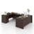 100.4'' U-Shaped Executive Desk With Lockable File Cabinets-2093794719