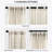 Farmhouse Striped Linen Blend Textured Light Filtering Semi Sheer Rod Pocket Back Tab Curtains-1302807046-1302807069