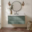   Ensemble de meuble-lavabo mural simple rectangulaire de 43 po avec comptoir en quartz blanc de 1,5 po Ensuko-1336709659-1336709670