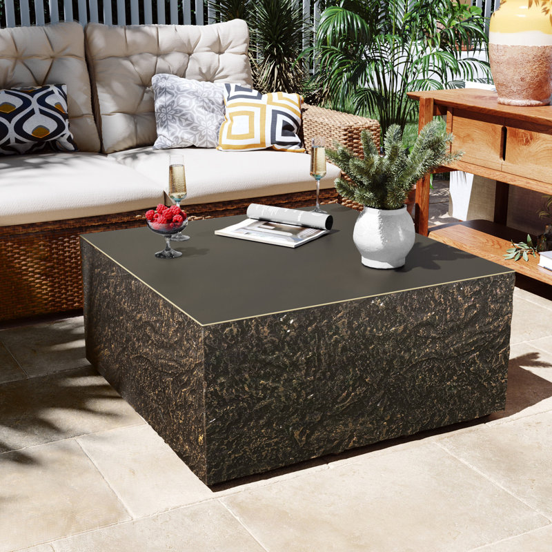 28''Outdoor Square Magnesium Oxide Coffee Table