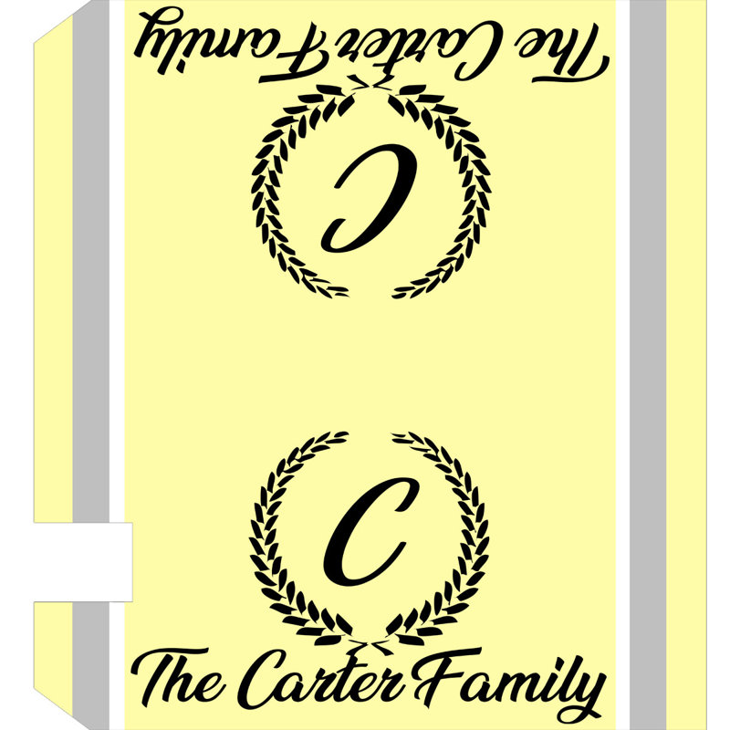 Housse de boîte aux lettres personnalisée monogramme, Jaune, Oui