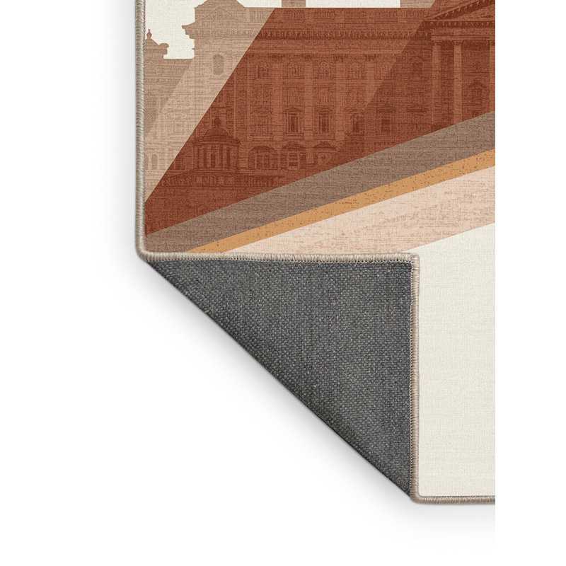 Soft Plush Collier Buckingham Palace London Modern Area Rug in Beige – Beige Binding, 2x3