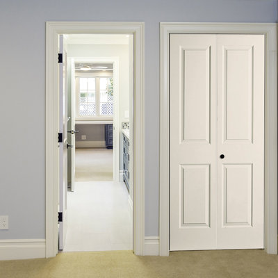 Porte pliante à 2 panneaux à noyau creux apprêté Carrera