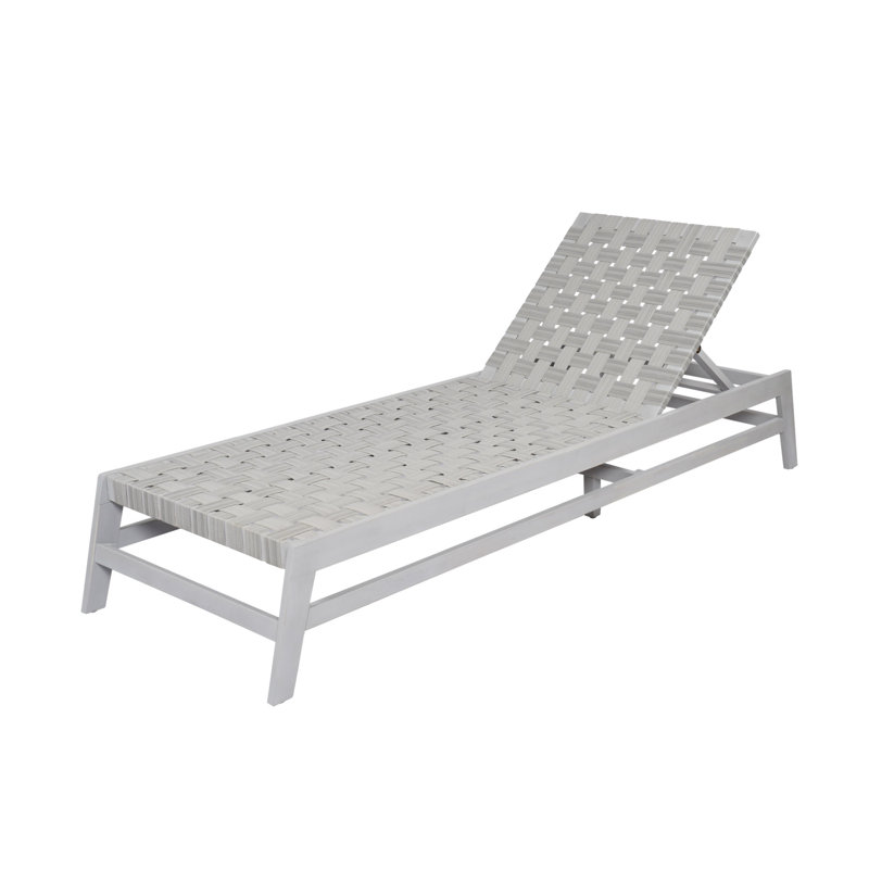 Chaise longue d'extérieur en corde, Gris clair