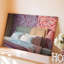 Toile, scène de chambre à coucher douillette avec tête de lit magnifiquement tapissée et art mural-1660181262