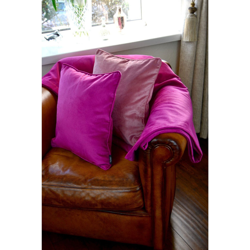 Jamel Rectangular Floor Cushion Cover, 30 x 50cm, Hot Fuchsia Pink