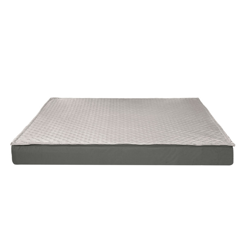 Orthopedic Polyester Pet Bed, Gray, Jumbo Plus (53" W x 40" D x 5" H)