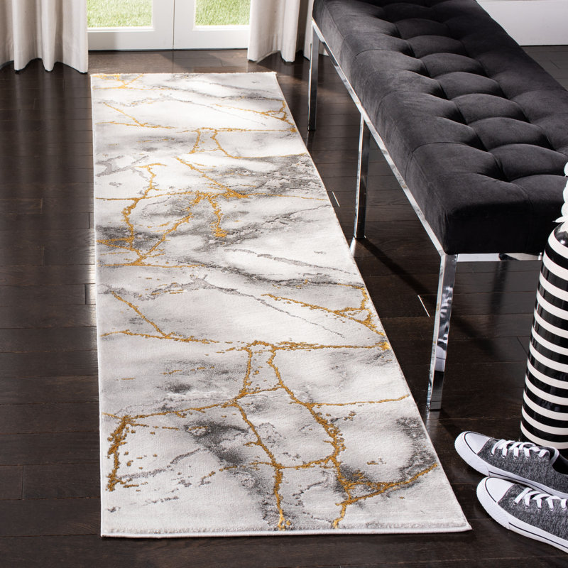 Ahanu Abstract Area Rug, Runner 69 x 305cm