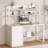 55" Computer Desk with Hutch, 3 Drawers, Open Shelves and Adjustable Feet-451154321