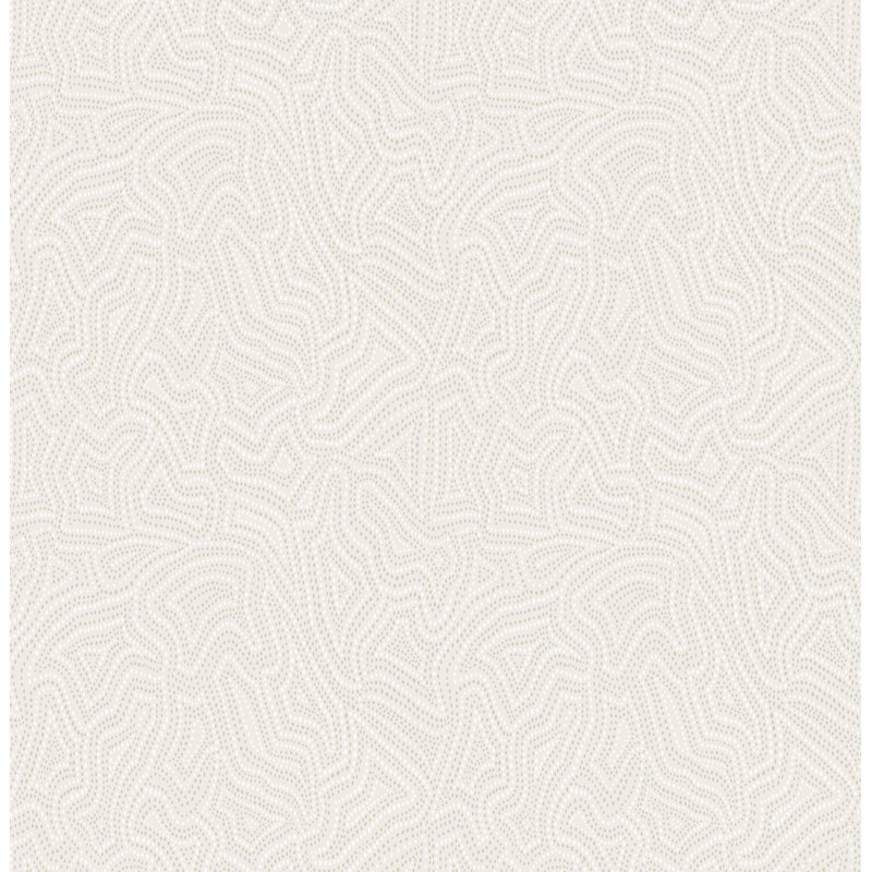 Papier peint abstrait Hollenback, Ivoire ivoire