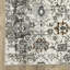 Tapis oriental en polyester tissé à la machine en gris-567628651