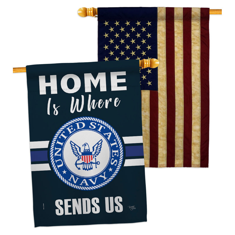Drapeau de maison 40 po x 28 po Home