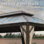 18 pi. L 12 pi. D Pavillon de jardin en acier galvanisé avec double toit-108919969