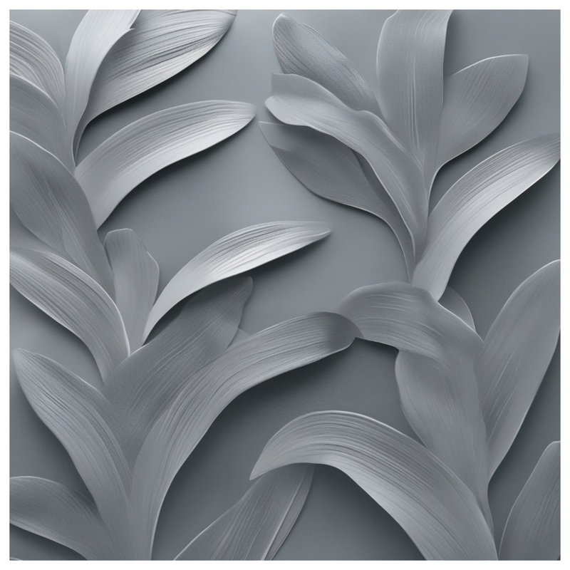 Silver Leaf Pattern Duvet Covers, Queen