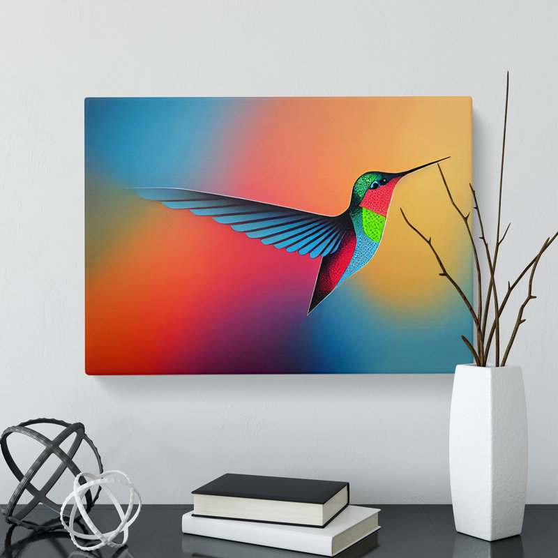Lush Hummingbird - Wrapped Canvas, 50cm H x 76cm W x 3cm D