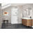Utile 3636 Composite Direct-to-Stud Two-Piece Corner Shower Wall Kit in Marble Carrara-123534266