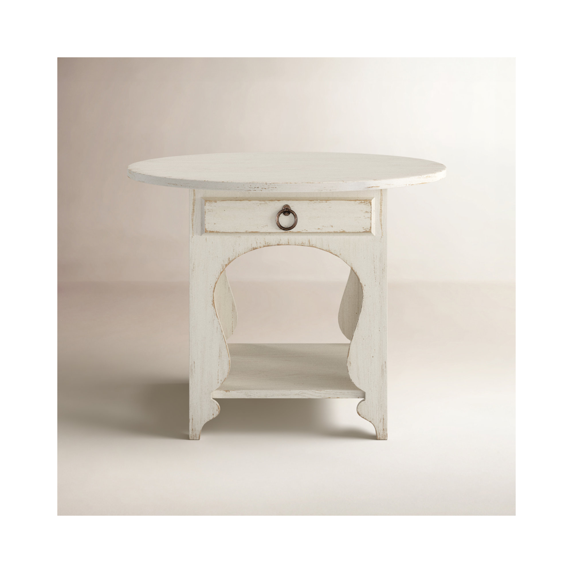 Americana 1 - Drawer Nightstand, Cream/Beige