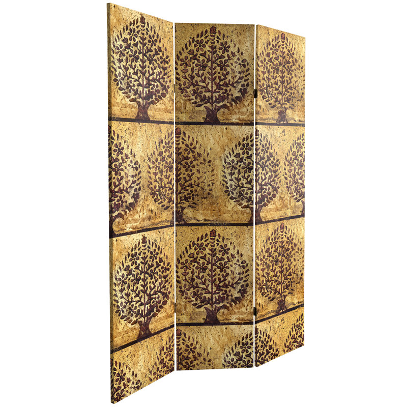 47.25'' 3 - Panel Folding Room Divider, Golden Orchard