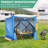 10x10ft Camping Gazebo Screen Tent, 5 Sided Pop-up Canopy Shelter with Mesh Windows-105156977