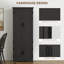 Garde-manger 60 po, armoire de rangement avec tablettes, noir
