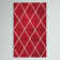 Bertrice Geometric Power Loom Red Area Rug