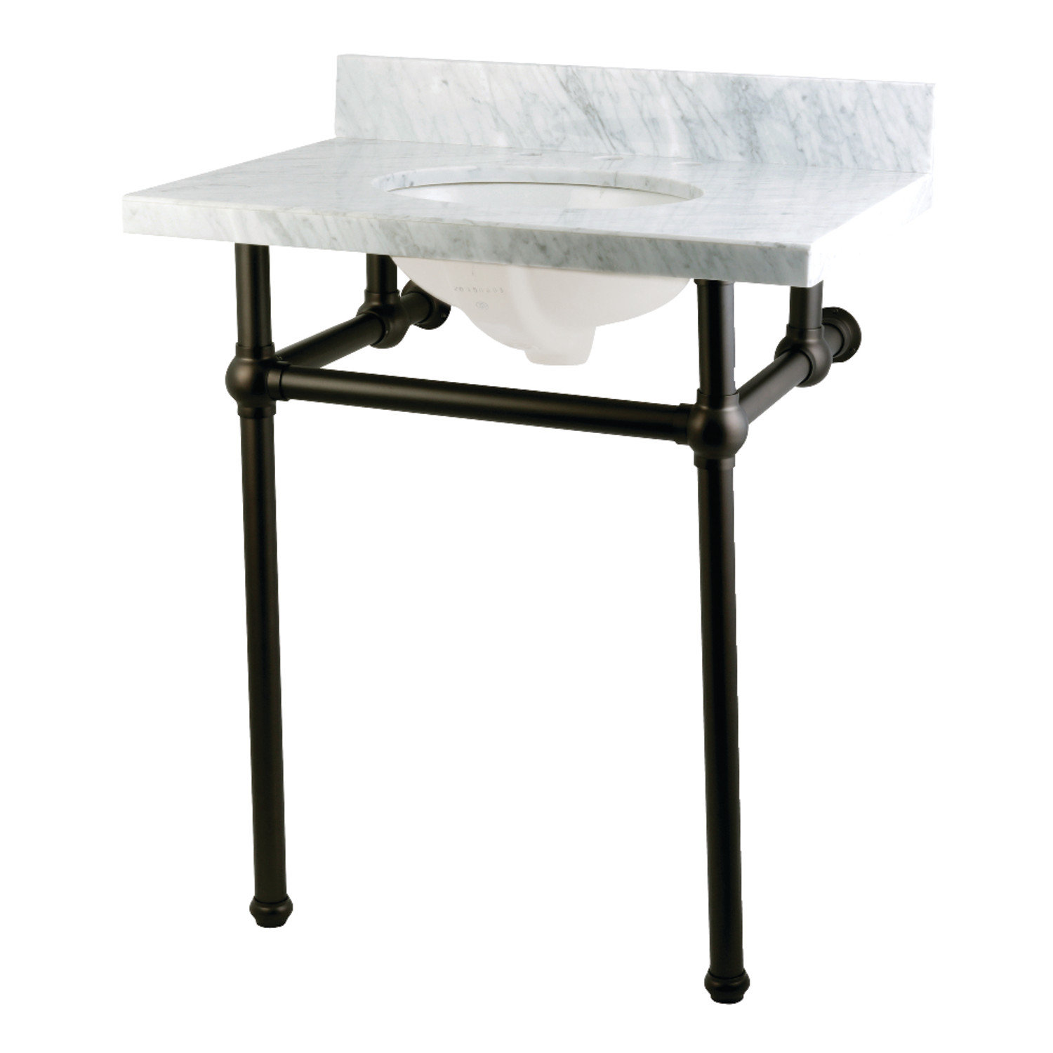 Templeton 30" Vanity Top Console Sink, Matte Black