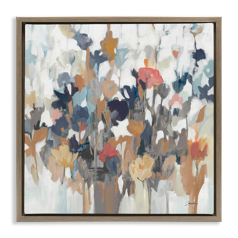 Arrangement floral moderne, Cadre flottant orme Montalcino, H 25 po x l 25 po