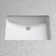 Vitreous China Rectangular Undermount Bathroom Sink with Overflow