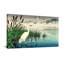 Paysage et nature héron blanc dans une scène de lac de roseaux-802536879