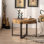Table basse ronde en bois naturel de 24 po Napa - Pieds noirs