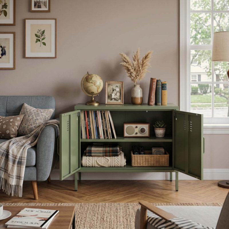 Une armoire de rangement en métal multifonctionnelle