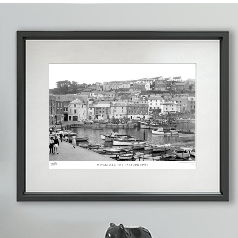Mevagissey, The Harbour C1955 - Single Picture Frame Print, 40cm H x 50cm W x 2.3cm D