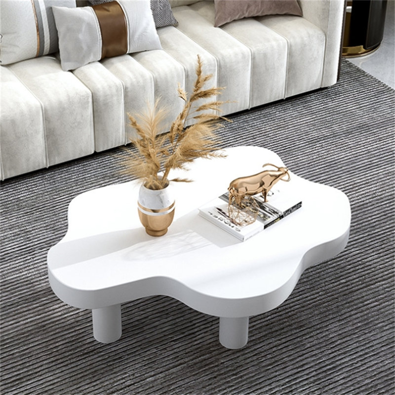 Table basse Nordic Light, H 16 po x L 43 po x l 32 po, Blanc