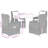  Garden Dining Set Black
