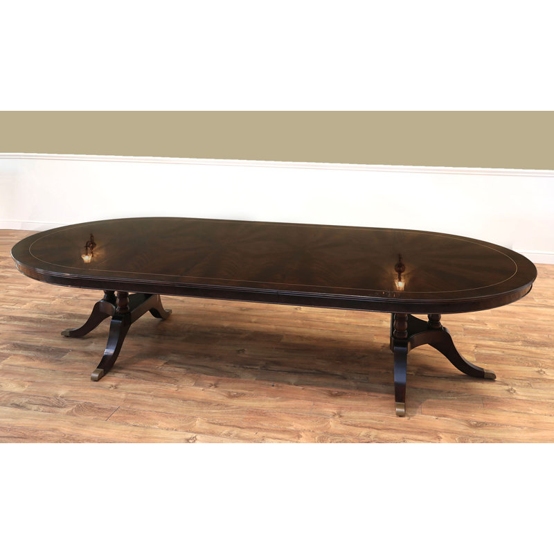 Extendable Mahogany Solid Wood Dining Table