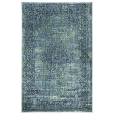 Tapis oriental turquoise / bleu Goodfellow