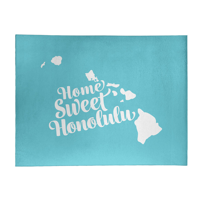 Tapis en poly-chenille honolulu hawaii, Rectangle 9 pi x 12 pi
