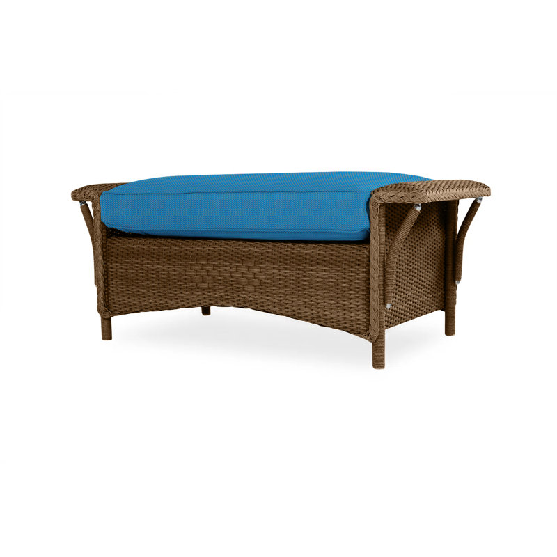 Nantucket Outdoor Ottoman, Bark, Demo Stone