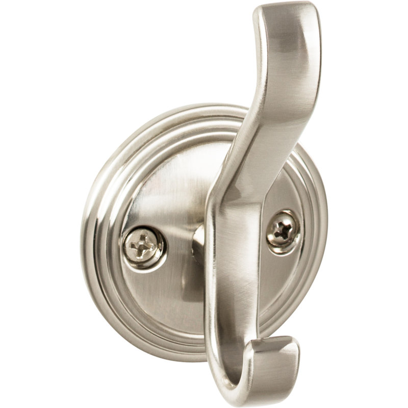 Reeded Wall Hooks, Brushed Satin Nickel