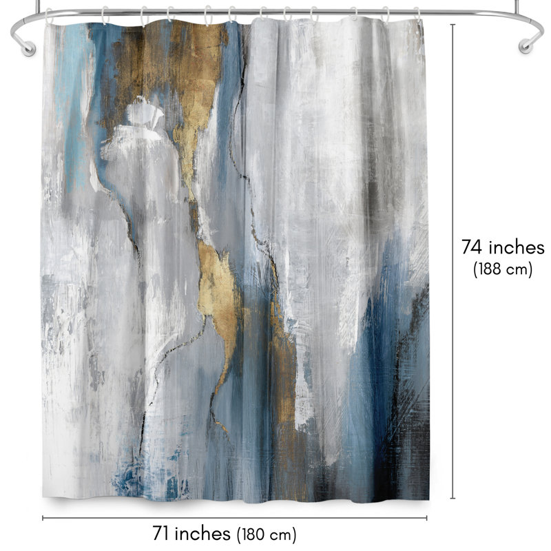 Abstract Shower Curtain Revolving Motion Shower Curtain by PI Creative Art