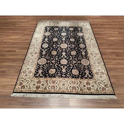 Tapis noir en laine noué à la main Original Original