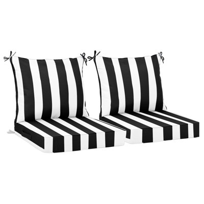 Outdoor Deep Seat Chair Cushions Set Of 2, Waterproof Fade-resistant Patio Furniture Cushions, With Removable Covers