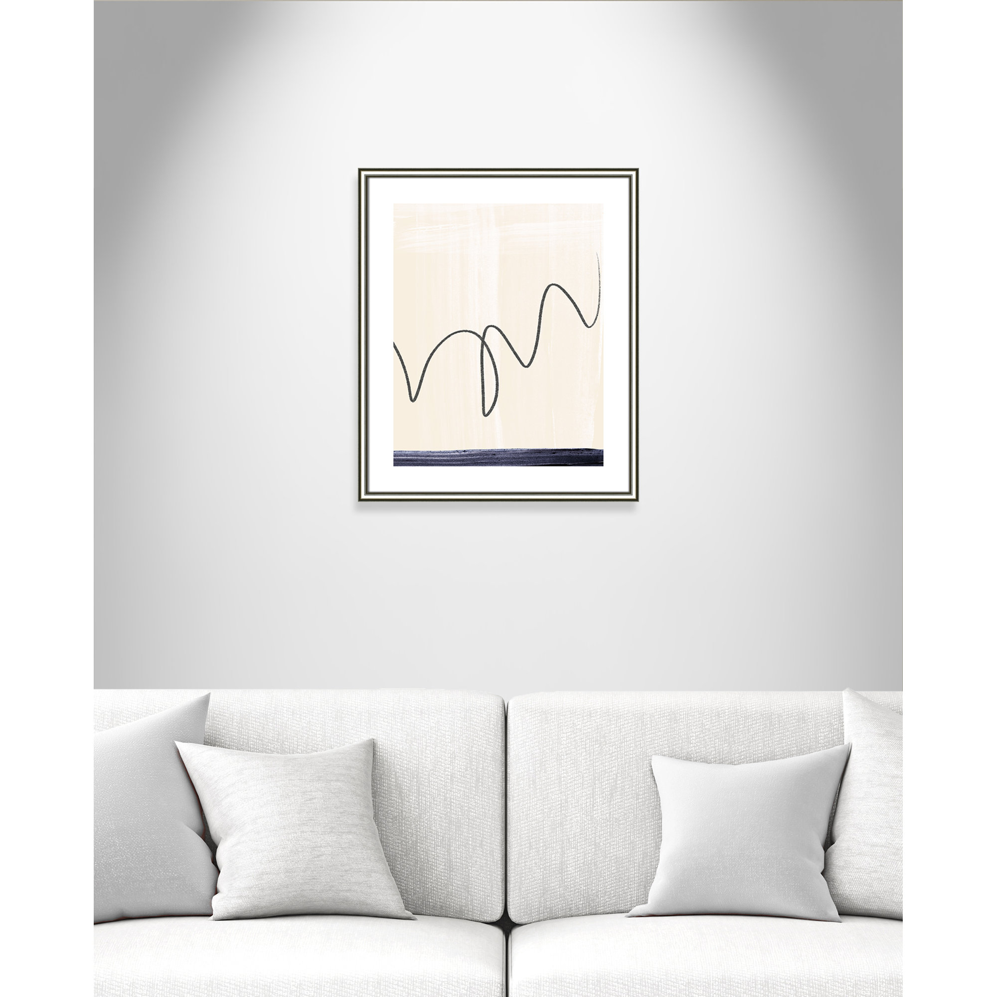 Departured II - Picture Frame Painting Print, 26.75" H x 22.75" W x 0.88" D, Silver Framed Paper