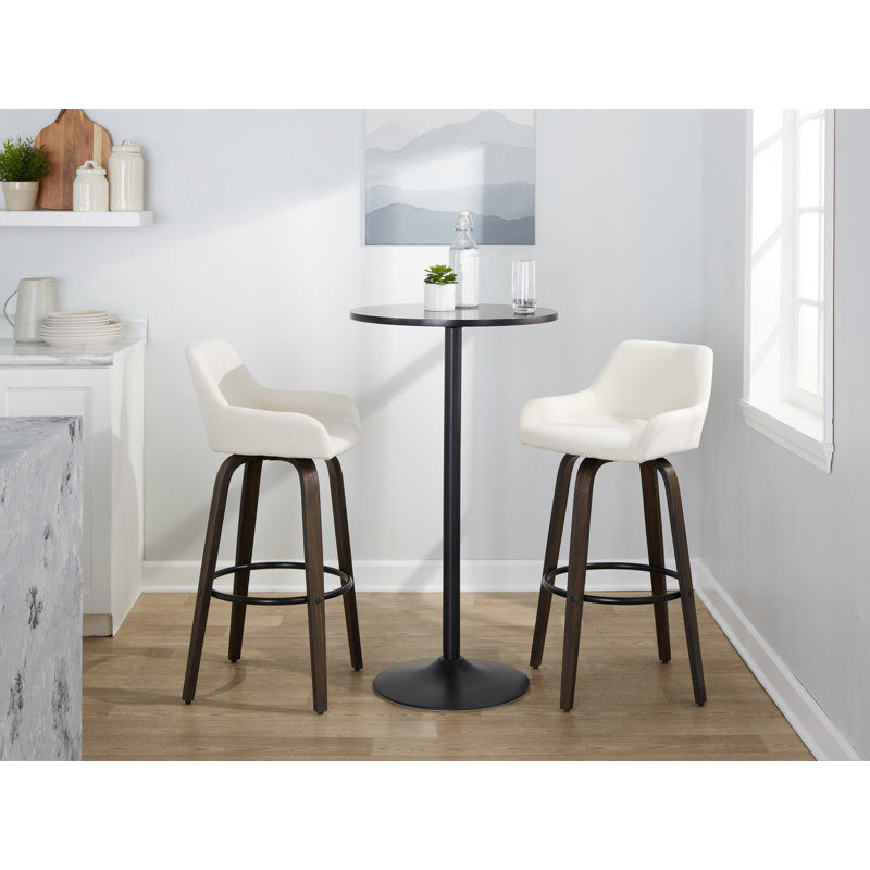 Ensemble de 2 tabourets de comptoir Daniella, Tabouret de bar (siège d'une hauteur de 30 po), Brun