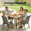 Steel Patio Dining Set Table,