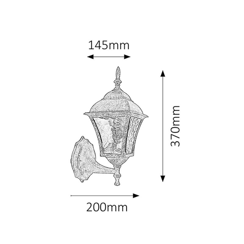 Villareal Bronze 37cm H Outdoor Wall Lantern
