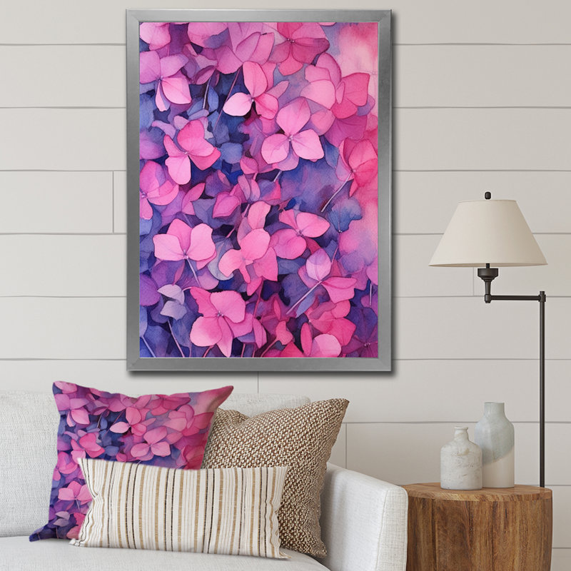 Mauve, rose, violette, rêve, Cadre photo argenté, H 40 po x l 30 po x P 1,5 po