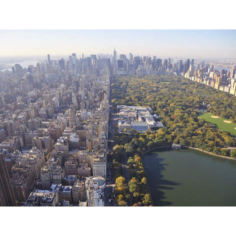 Central Park By Helicopter, New York City Print by Richard Silver, 25.25" H x 31.25" W