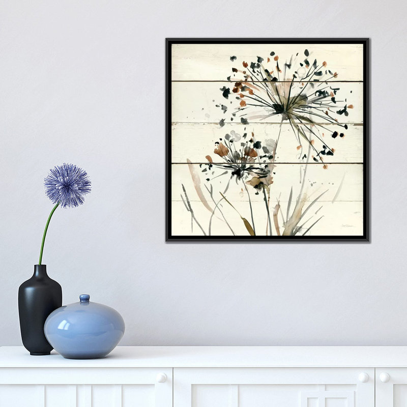«Nature's Lace I», reproduction sur toile, H 18 po x l 18 po x p 1,5 po, Toile avec cadre noir, Pas de tapis